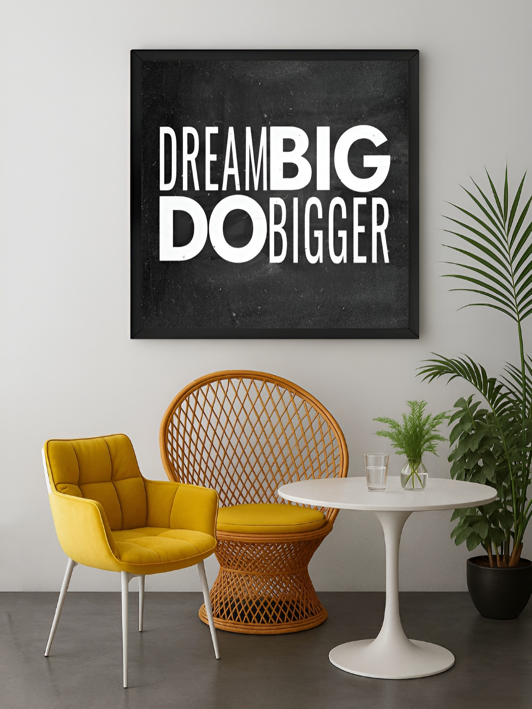 999Store Black & White Dream Big Canvas Wall Art