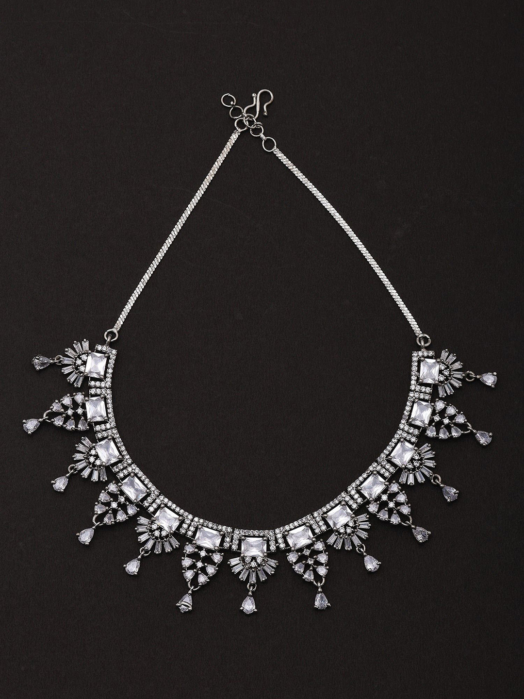 Exotic India American Diamond Stone-Studded Jewellery Set