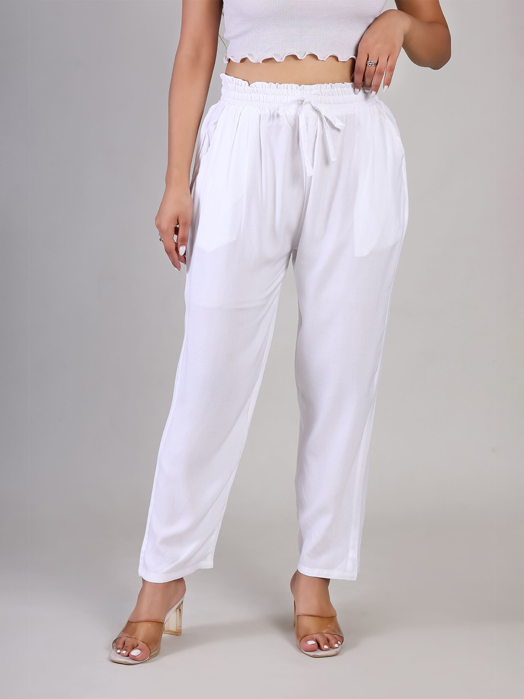 DELIS Women High-Rise Narrow-Leg Trouser
