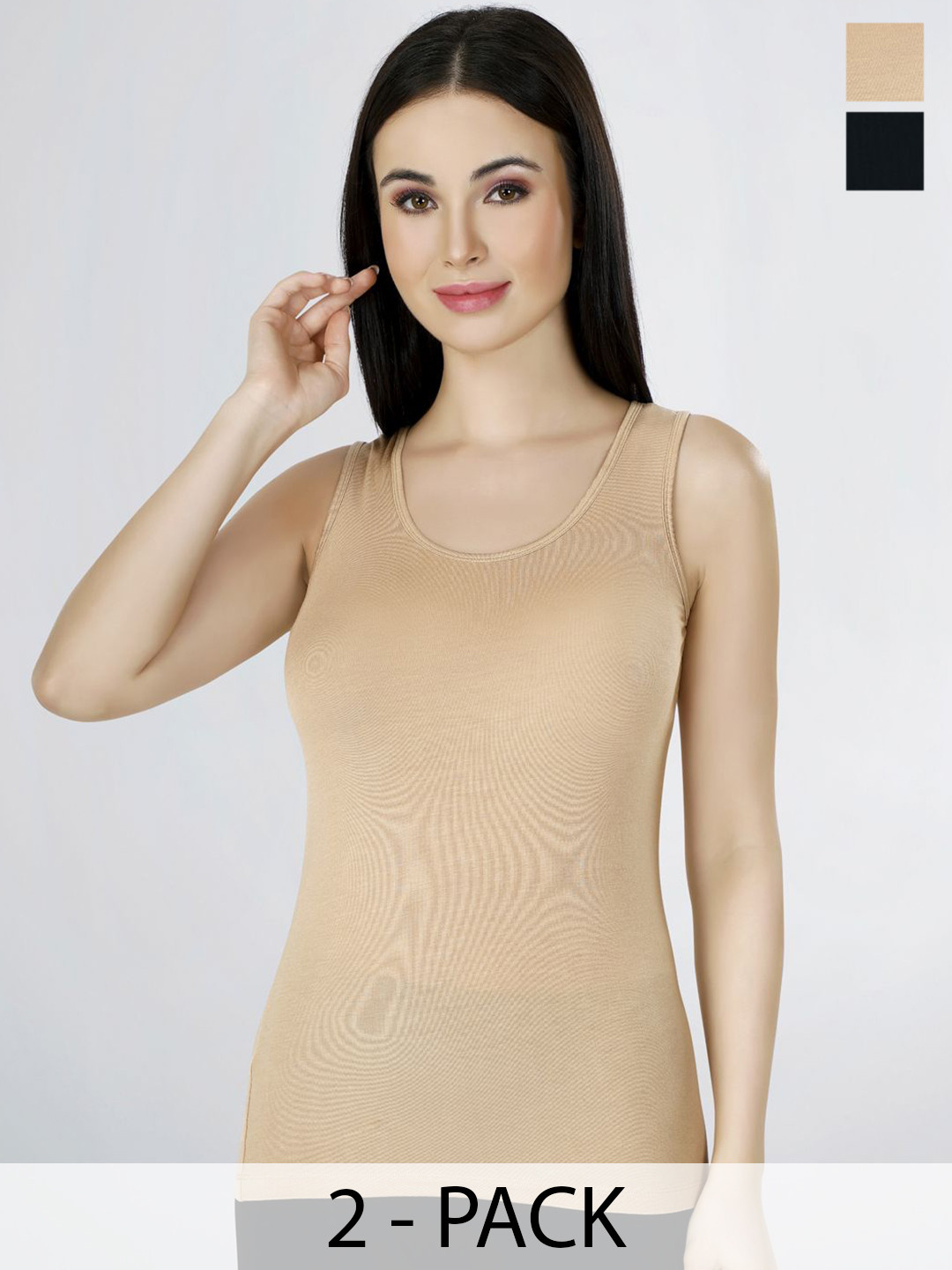 inner amour Pack Of 2 Super Soft Modal Sando Camisoles