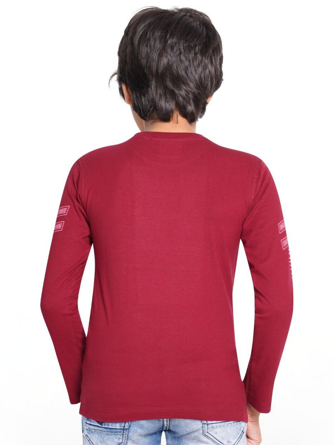 Little funky Boys Maroon Tshirts