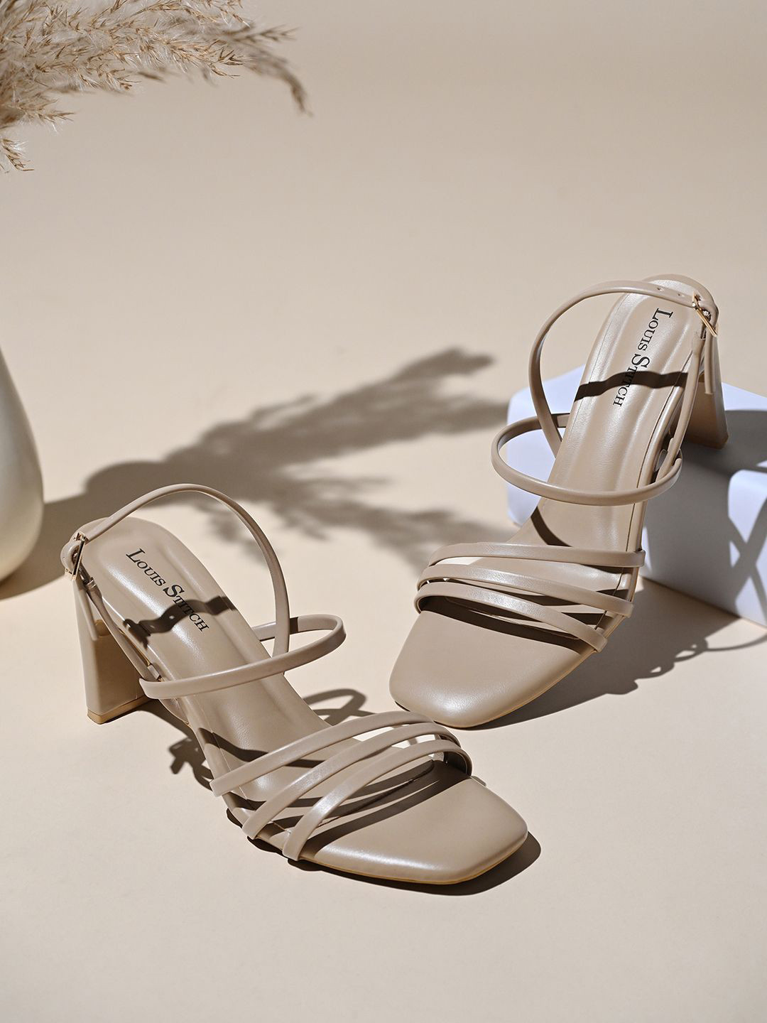 LOUIS STITCH Women Open Toe Slingback Block Heel Sandals