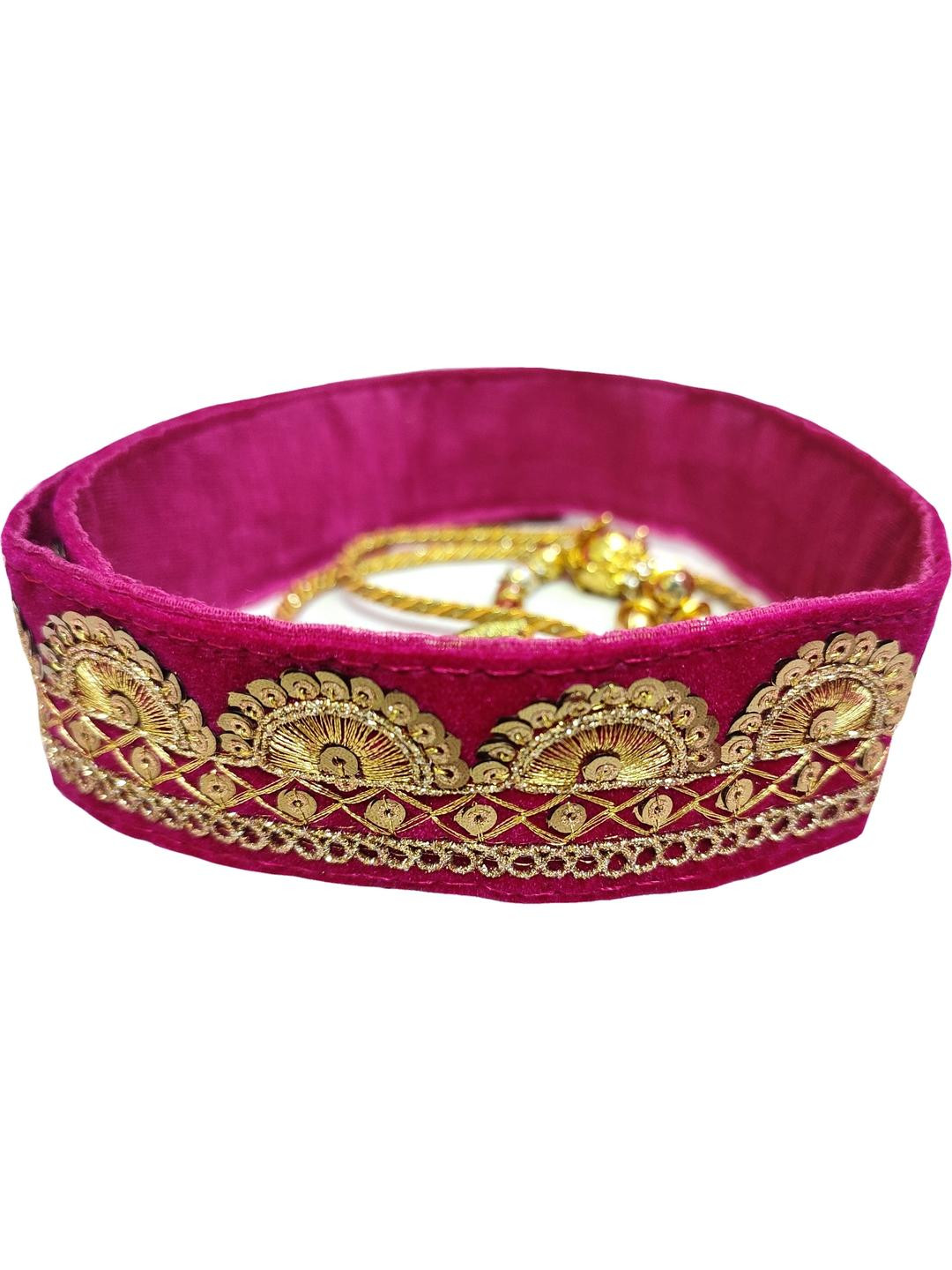 Navti Creations Curve Design Embroidered Adjustable Kamarband