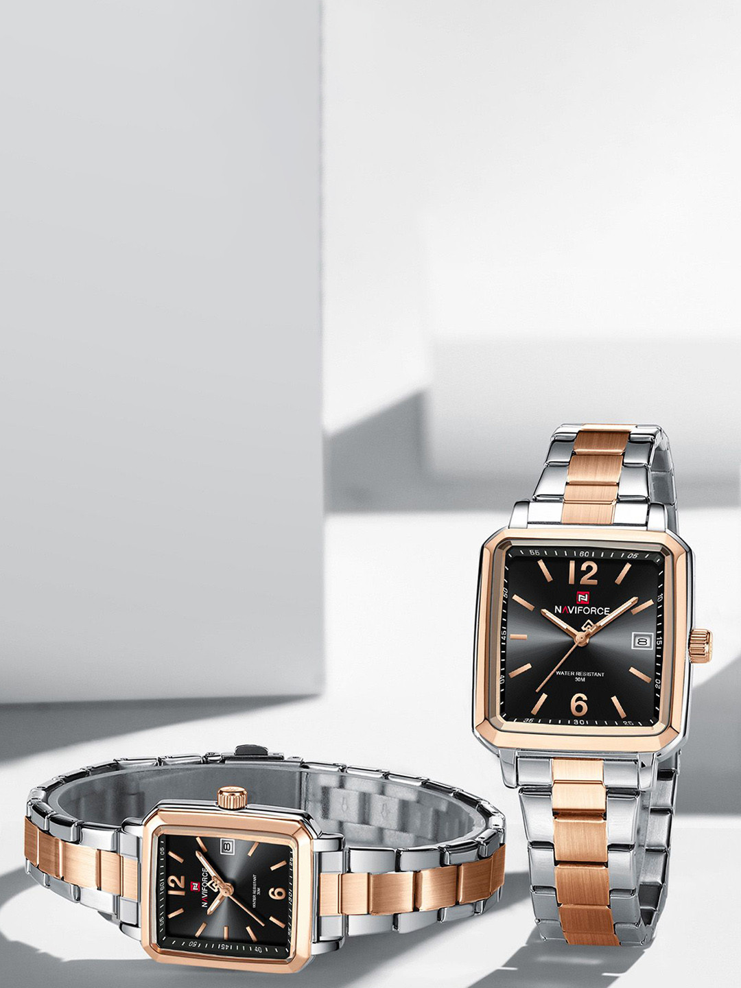 Naviforce Unisex Couple Analogue Watch NF9252_S B RG_COUPLE