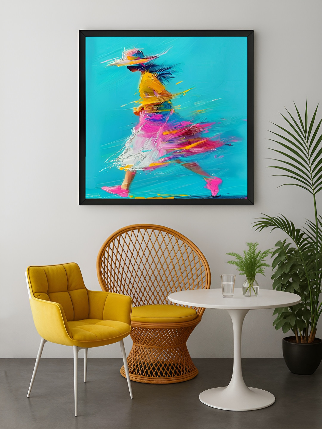 999Store Blue & Pink Canvas Wall Art