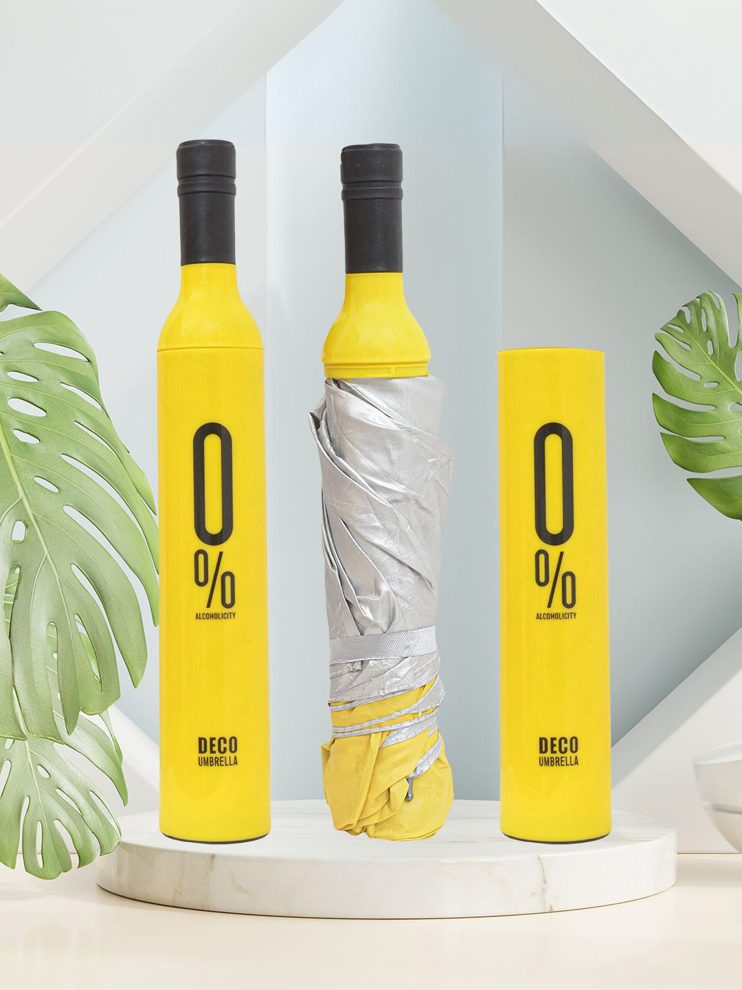 Myntra Elegant Homes Manual Waterproof 3 Fold Compact Bottle Umbrella