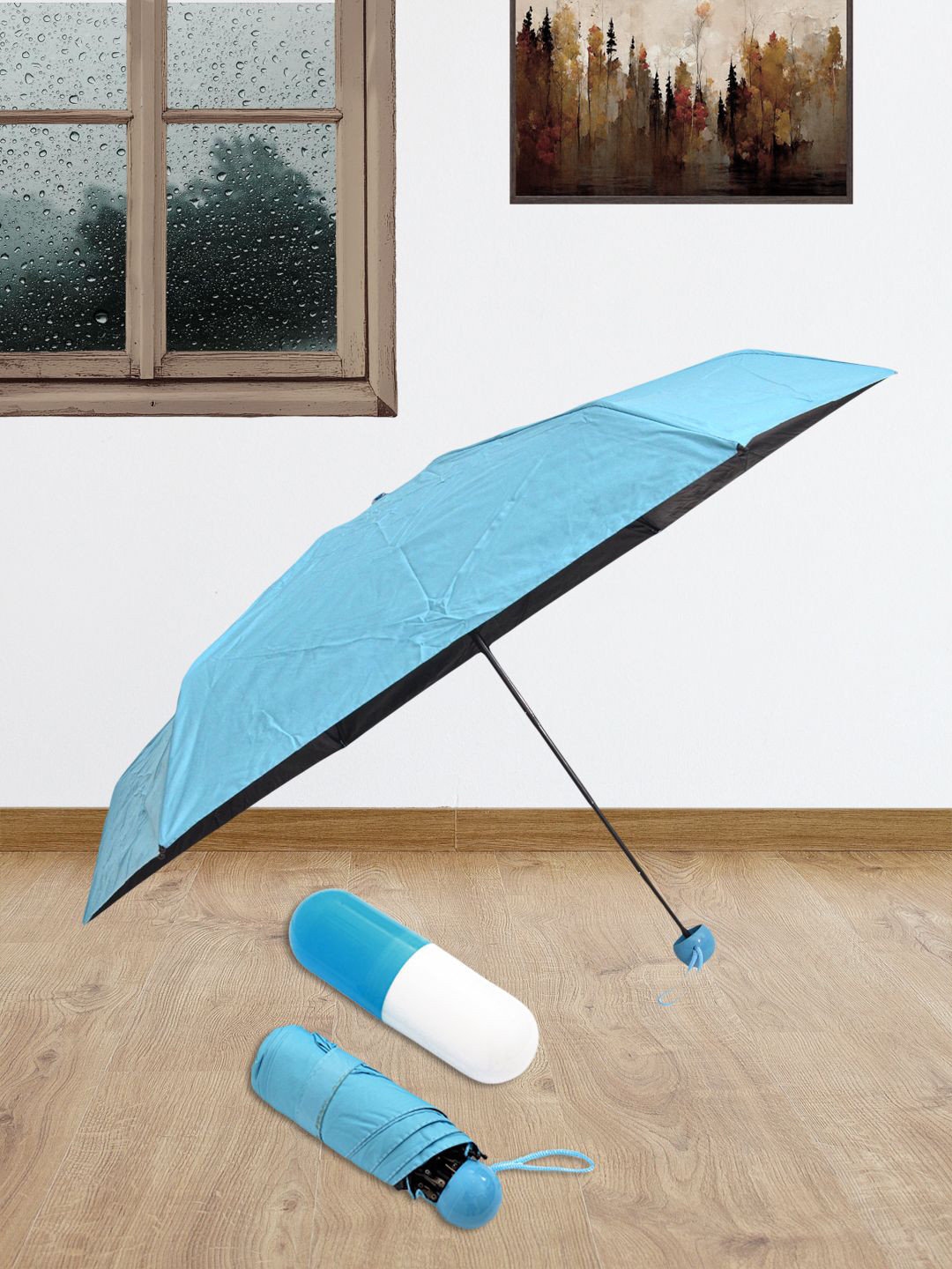 Myntra Elegant Homes Manual Waterproof 3 Fold Compact Capsule Umbrella