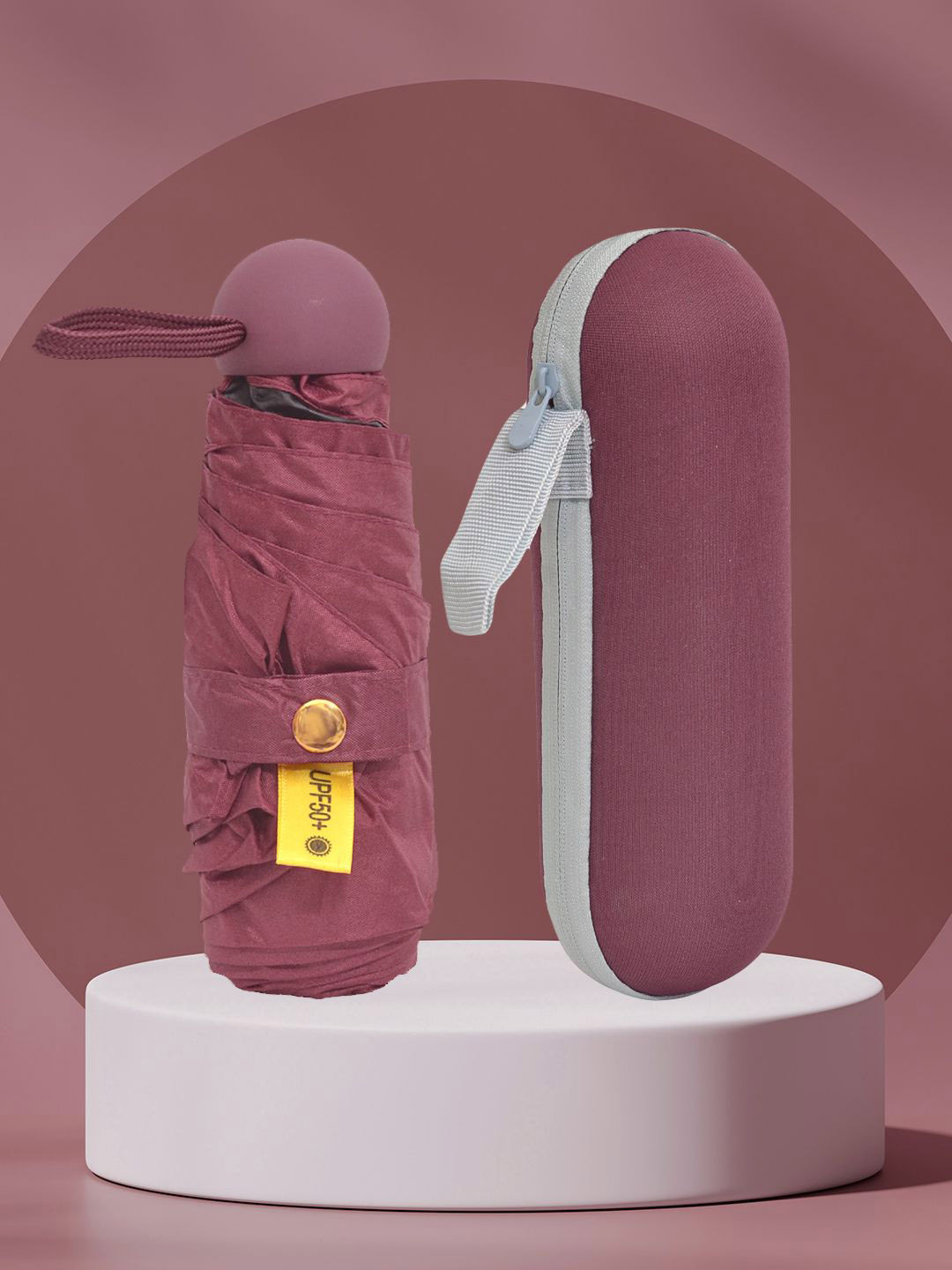 Myntra Elegant Homes Manual Waterproof 3 Fold Compact Umbrella With Case