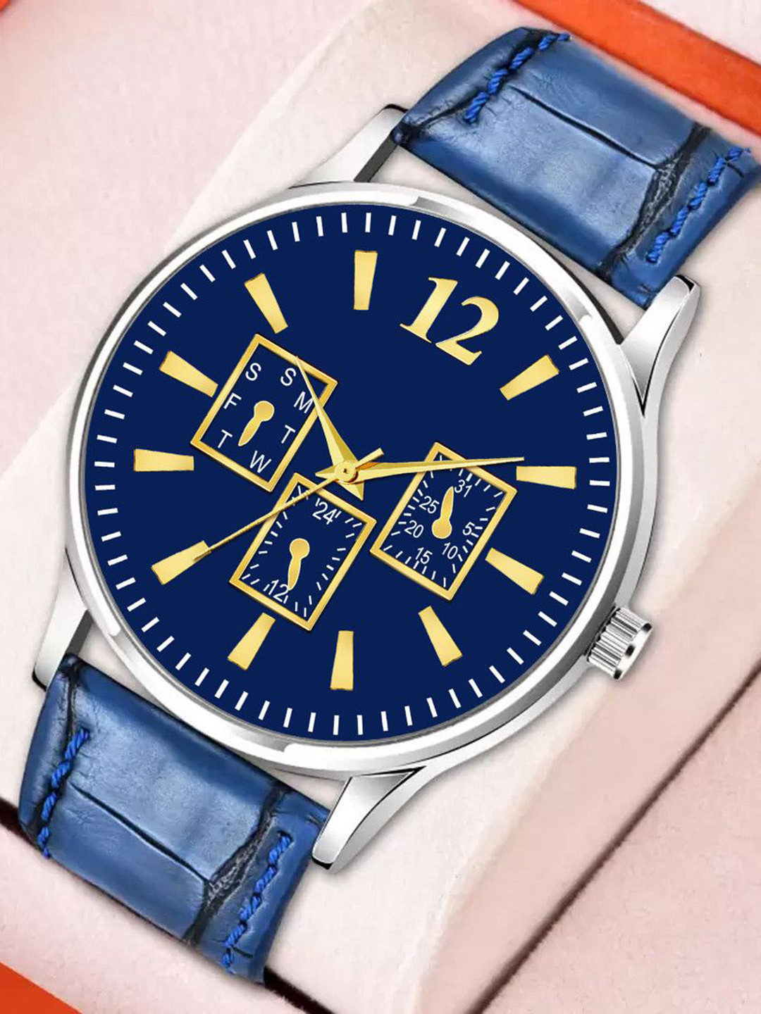 Gopal Shopcart Unisex Textured Straps Analogue Watch C_1018 BLUMilar Aeviyo Silm L