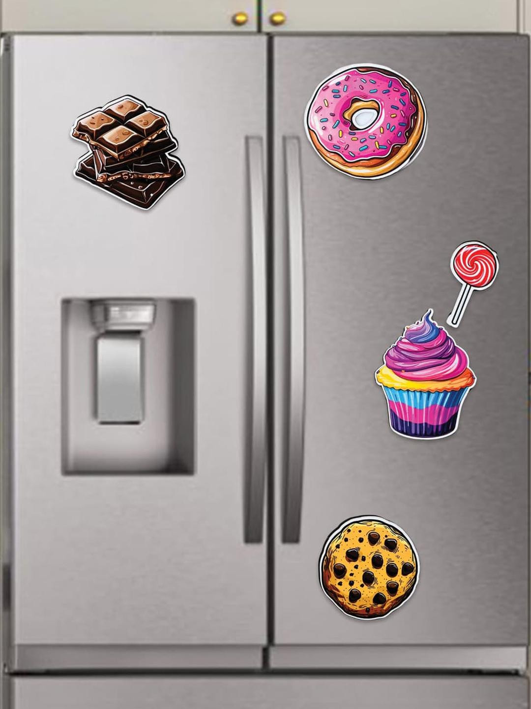The Gifts Factory Food Printed Wooden Fridge Magnets - Set Of 4