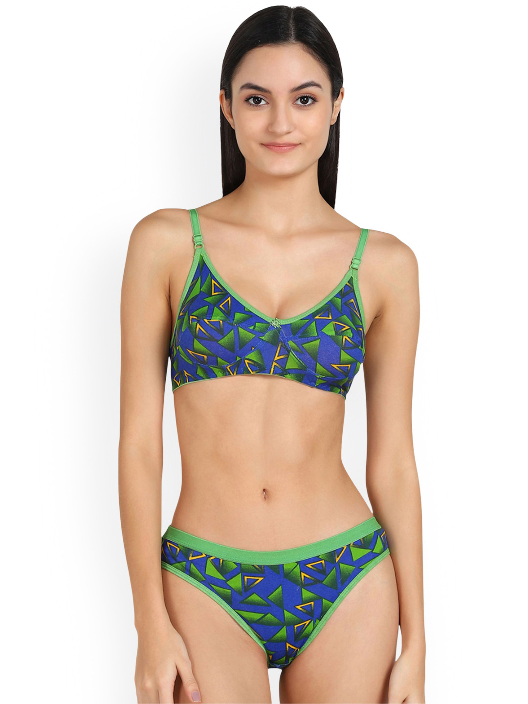 Samvar Printed Non-Padded Lingerie Set   QA_3Kon Set_G
