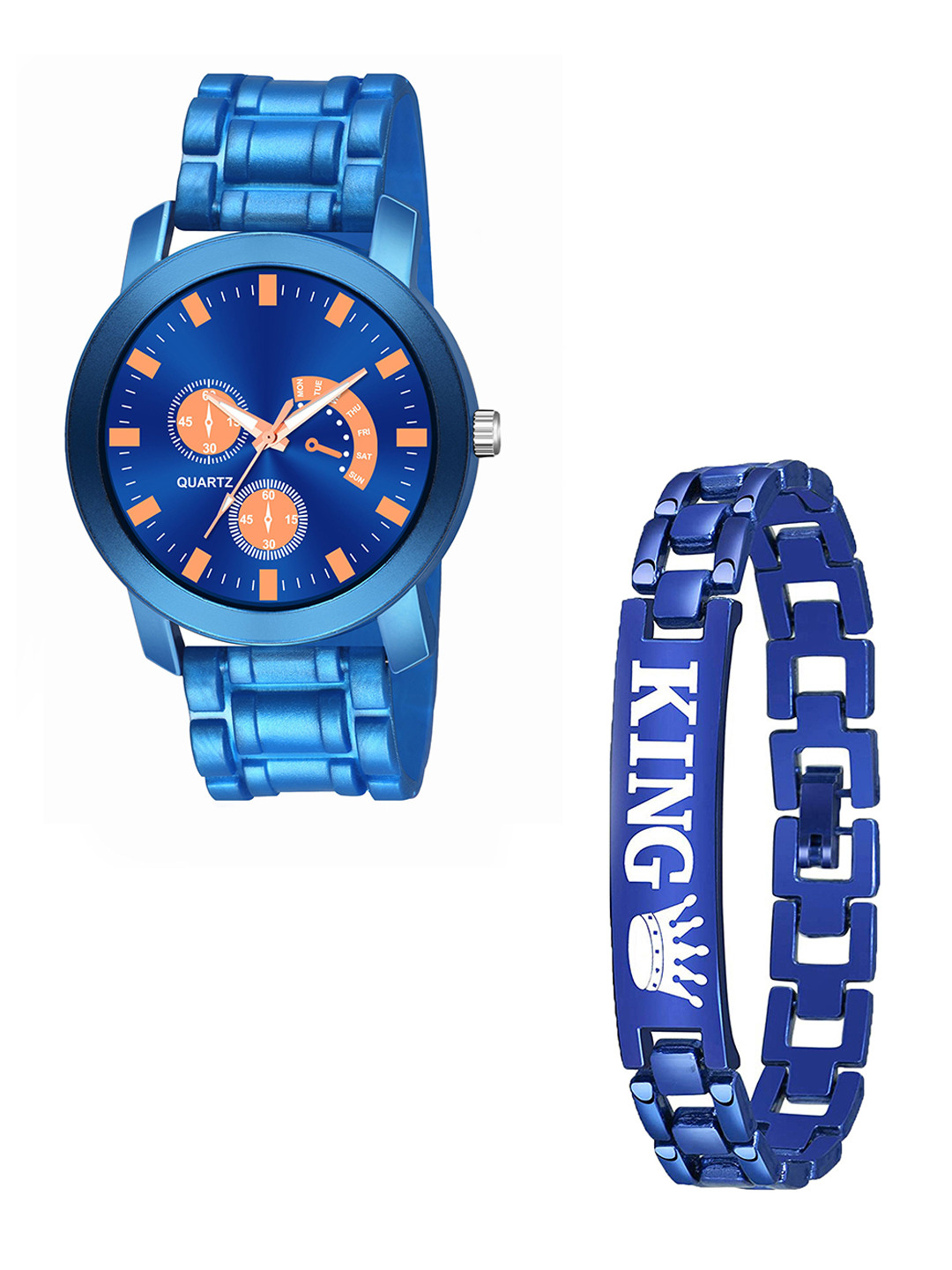Gopal Shopcart Unisex Printed Round Dial Analogue Watch With Bracelet Watch Gift Set