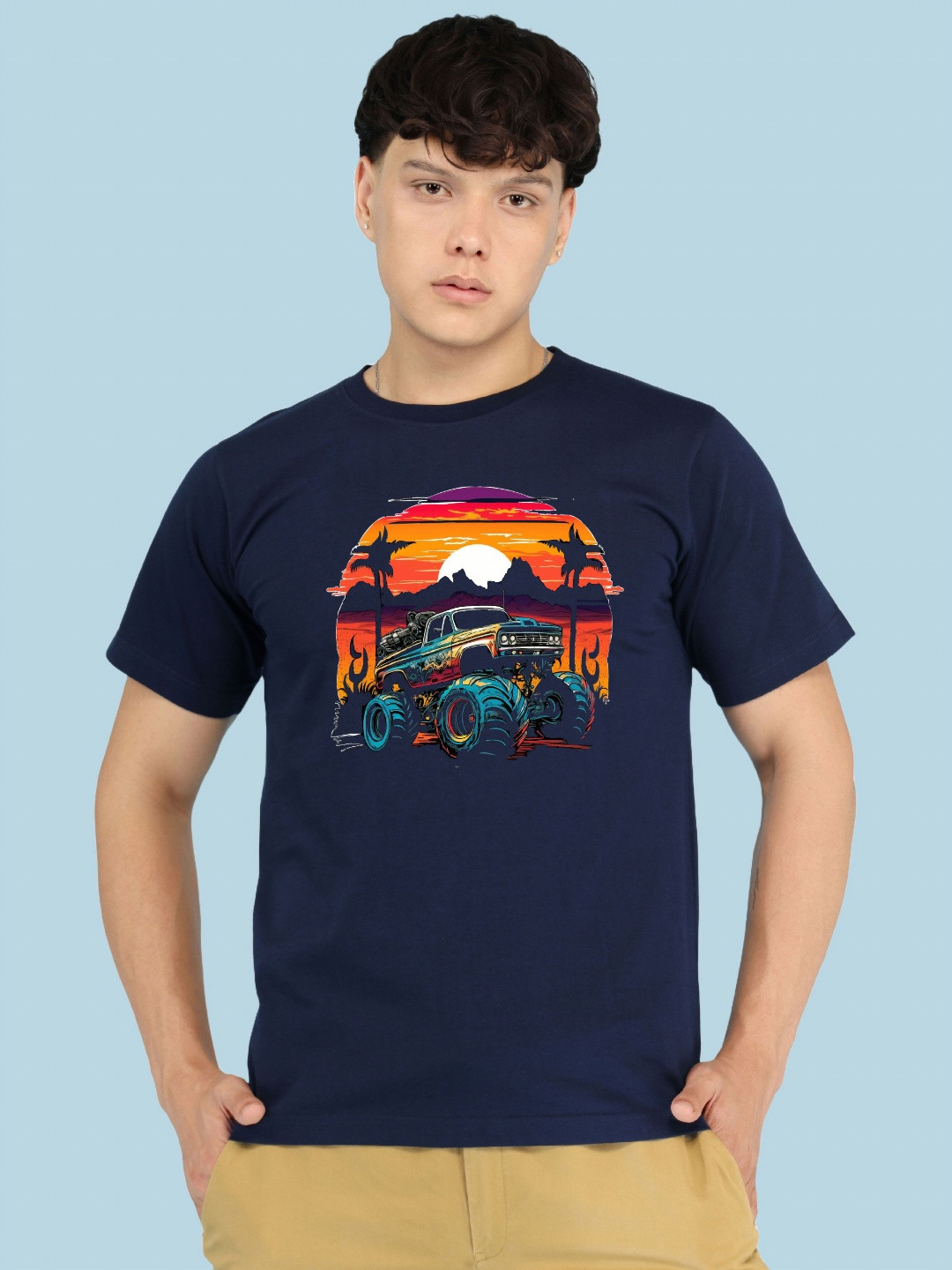 BRAWNY BATTLER Men Round Neck T-shirt