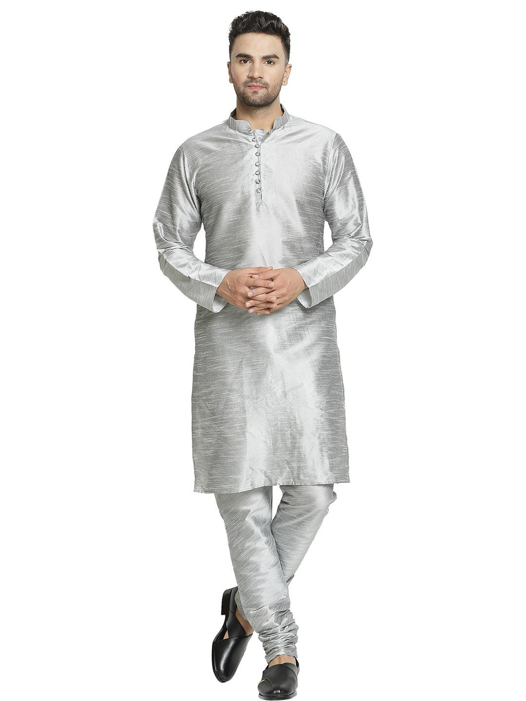 B BEN Men Grey Kurta Sets
