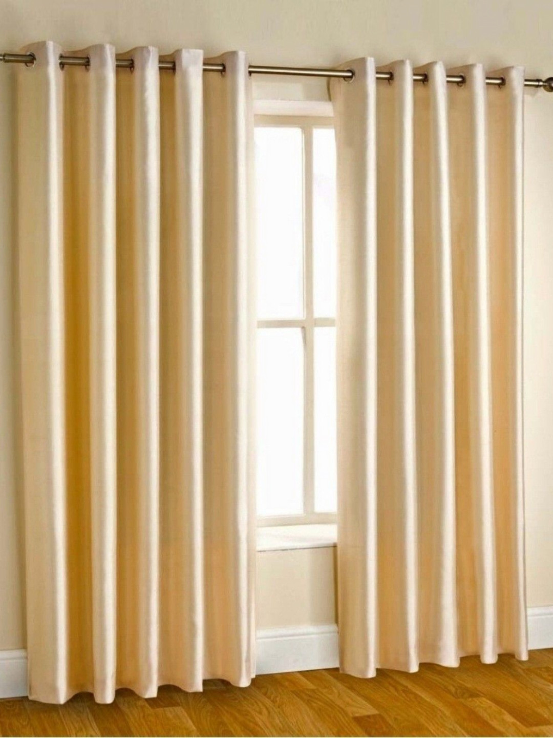BELLA TRUE Beige 4 Pieces Sheer Window Curtains
