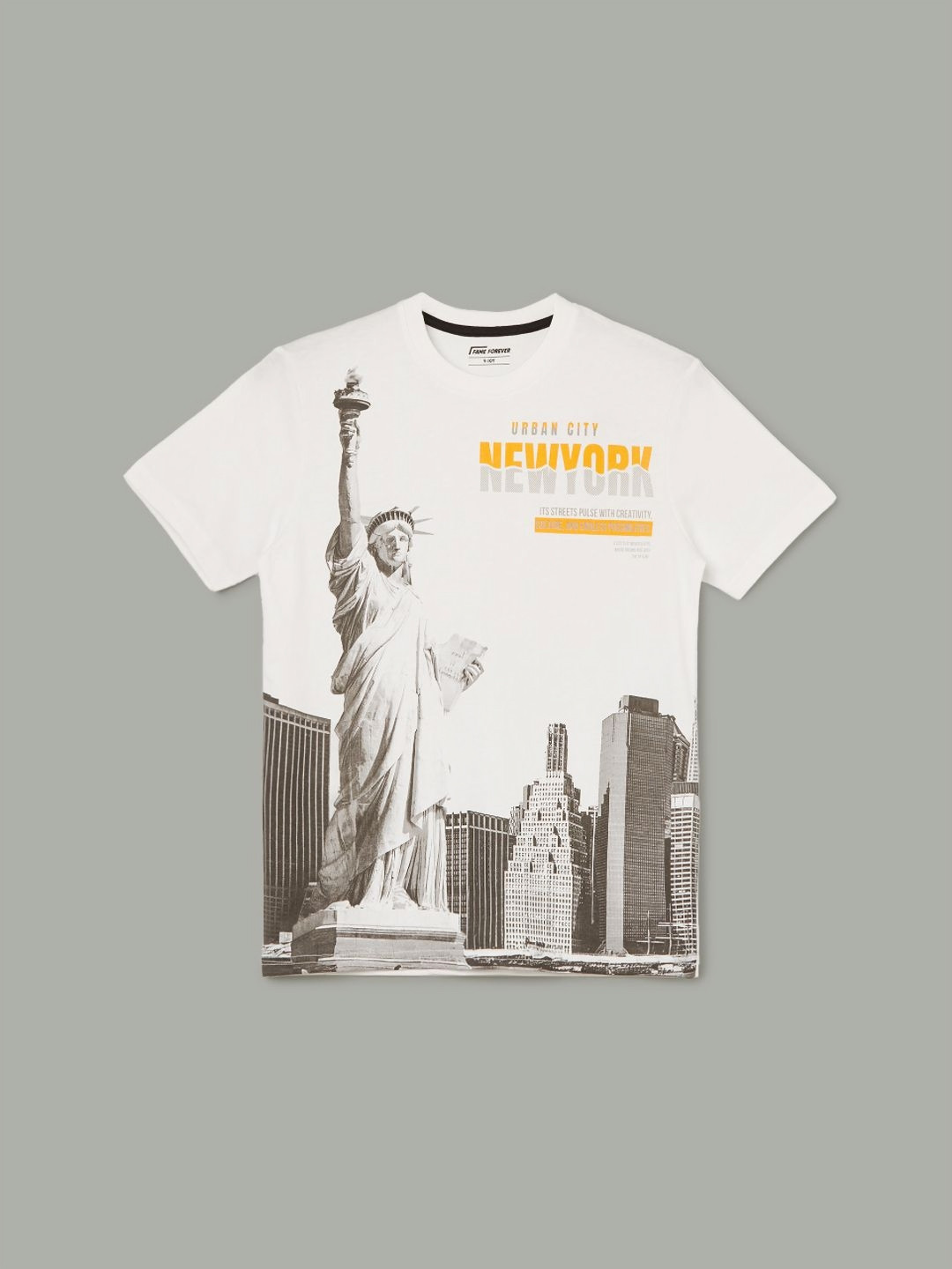 Fame Forever by Lifestyle Boys People and Places Printed Coton T-shirt