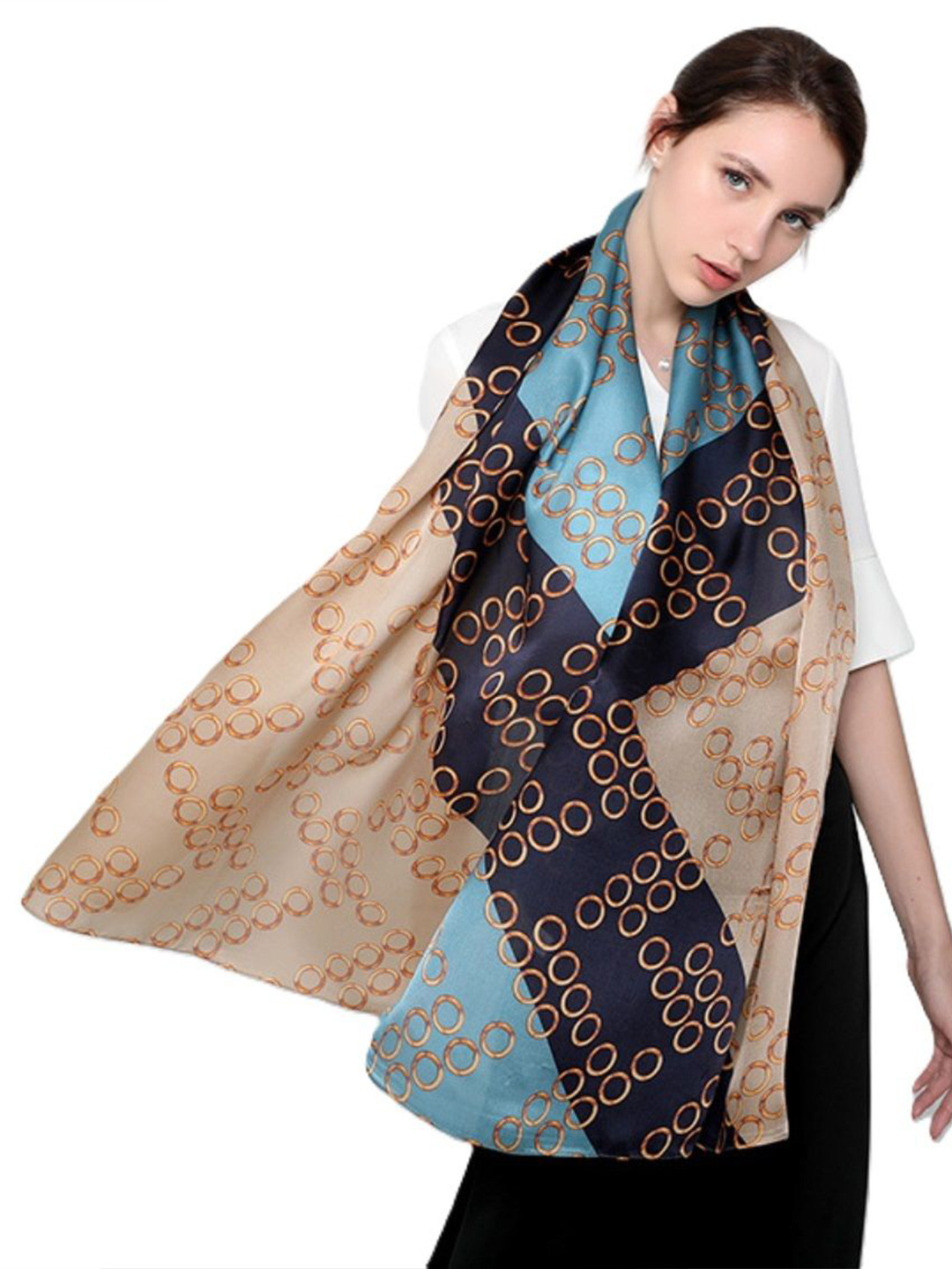 Alexvyan Women Printed Lightweight Breathable Long Sun Protection Stole