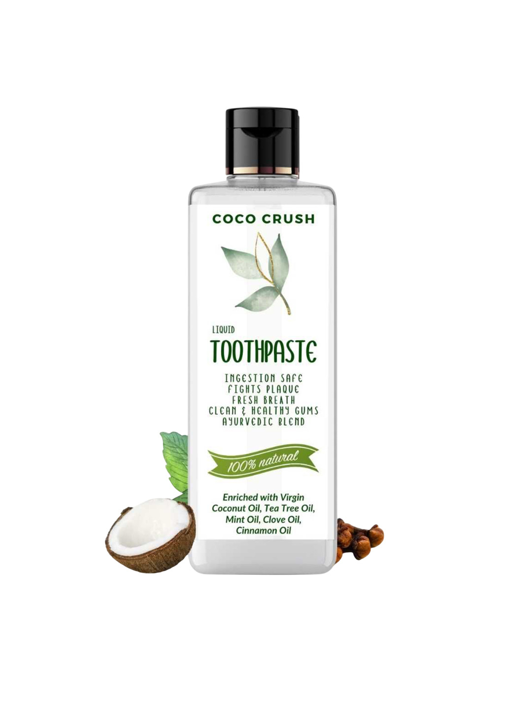 Coco Crush 100% Natural Ayurvedic Liquid Toothpaste- 200 ml