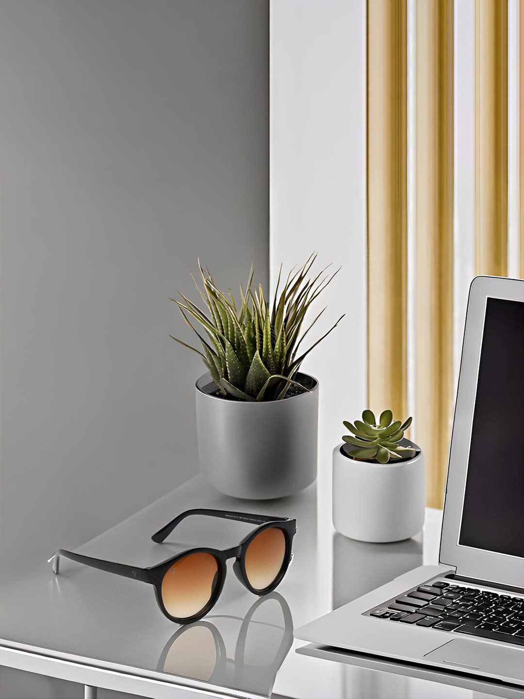 SUNNIES Unisex Brown Lens & Black Round Sunglasses with SNS-016-C3(K)