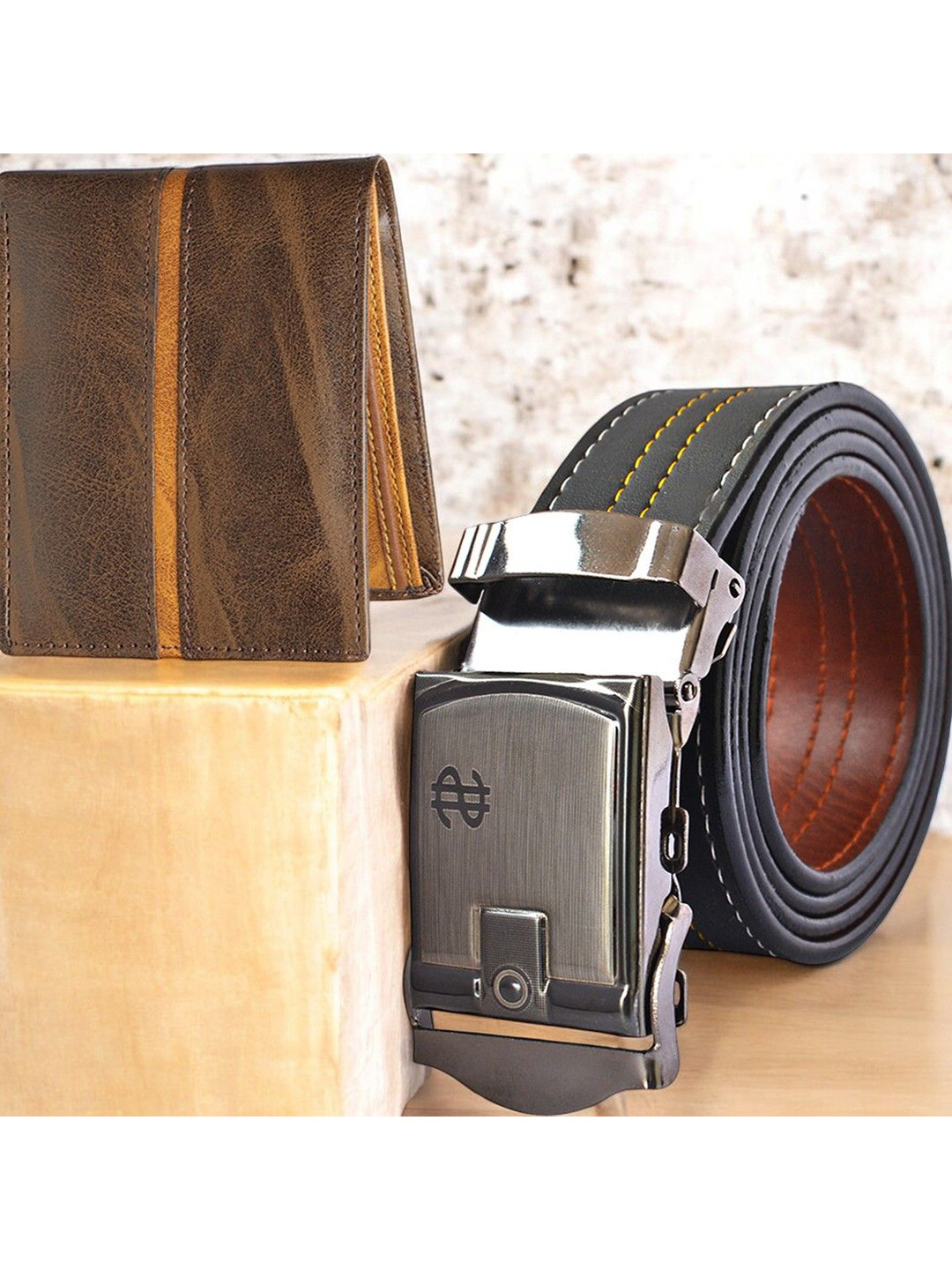 Provogue Men Wallet and Belt Accessory Gift Set