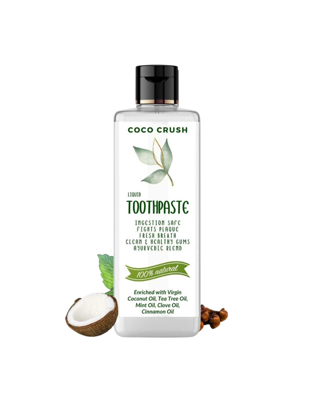 Coco Crush 100% Natural Ayurvedic Liquid Toothpaste- 50 ml