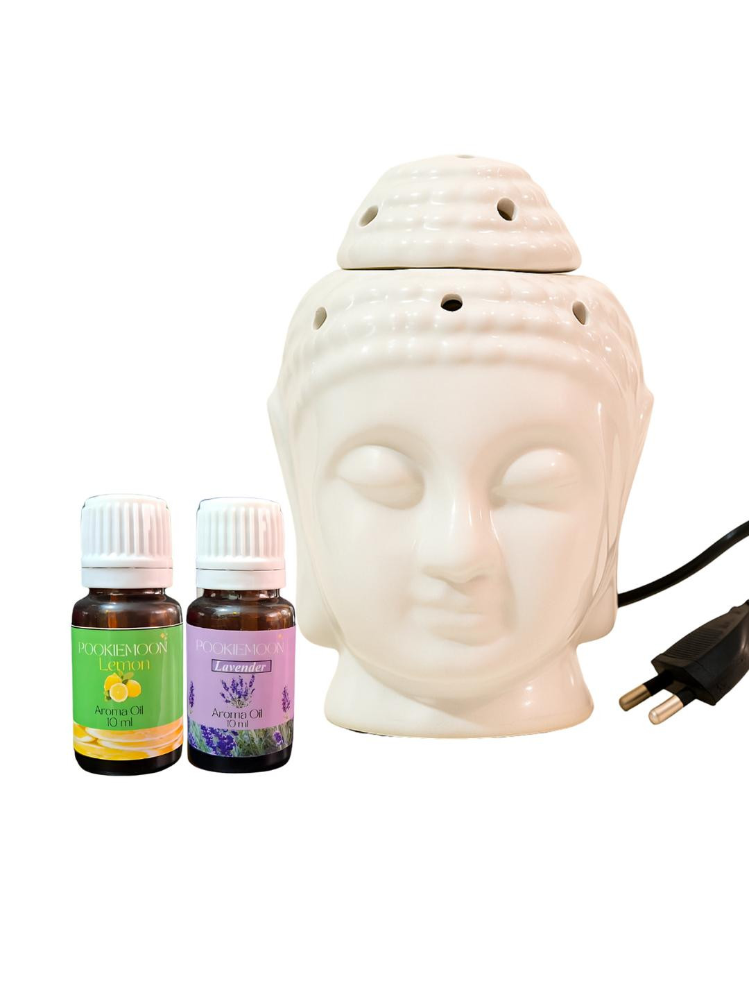 POOKIEMOON Electric Buddha Aroma Diffuser With Lavender & Lemon Oils 10ml Each