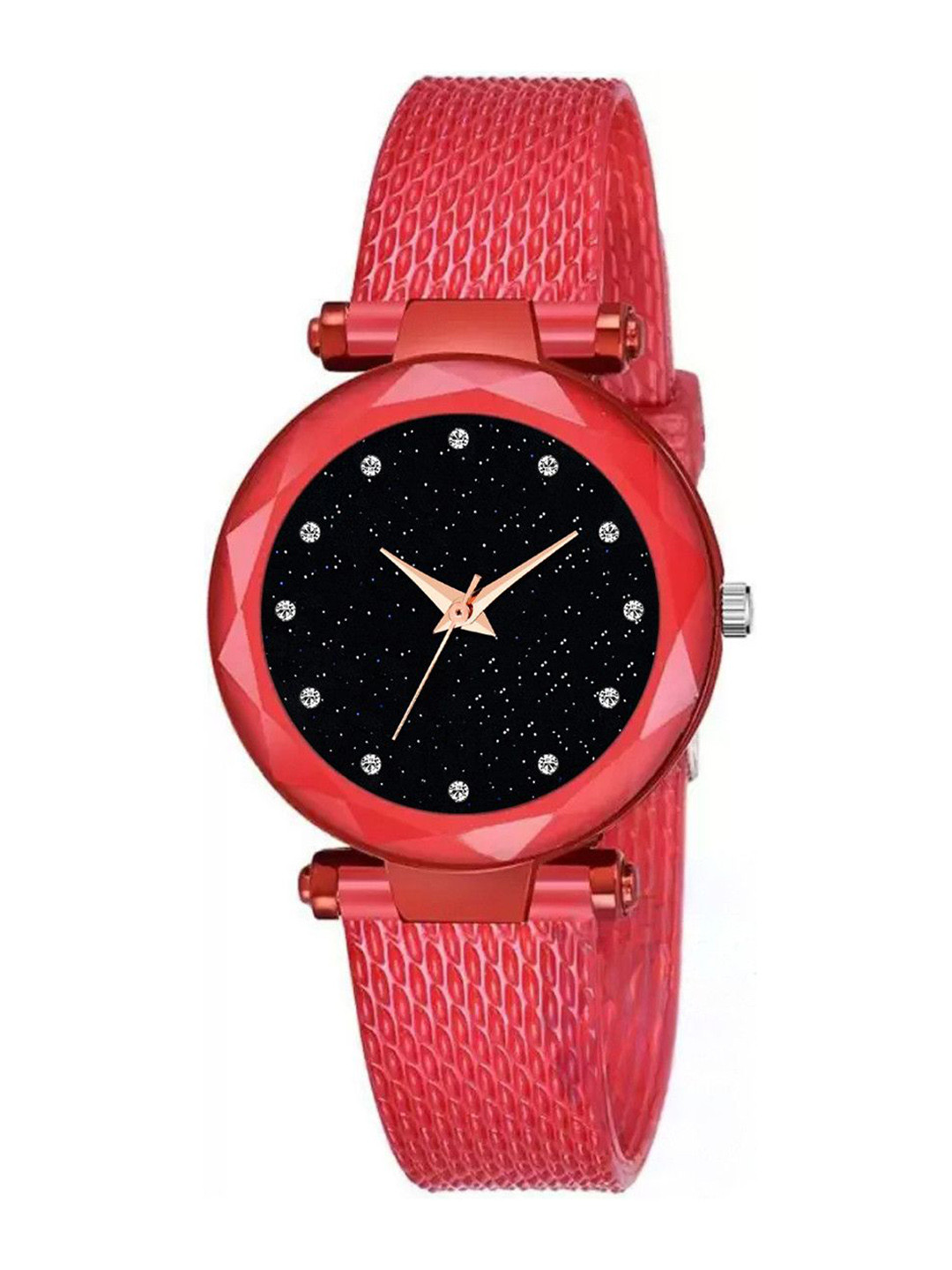 Gopal Shopcart Unisex Embellished Analogue Watch - GR379 RED 12 D Safar