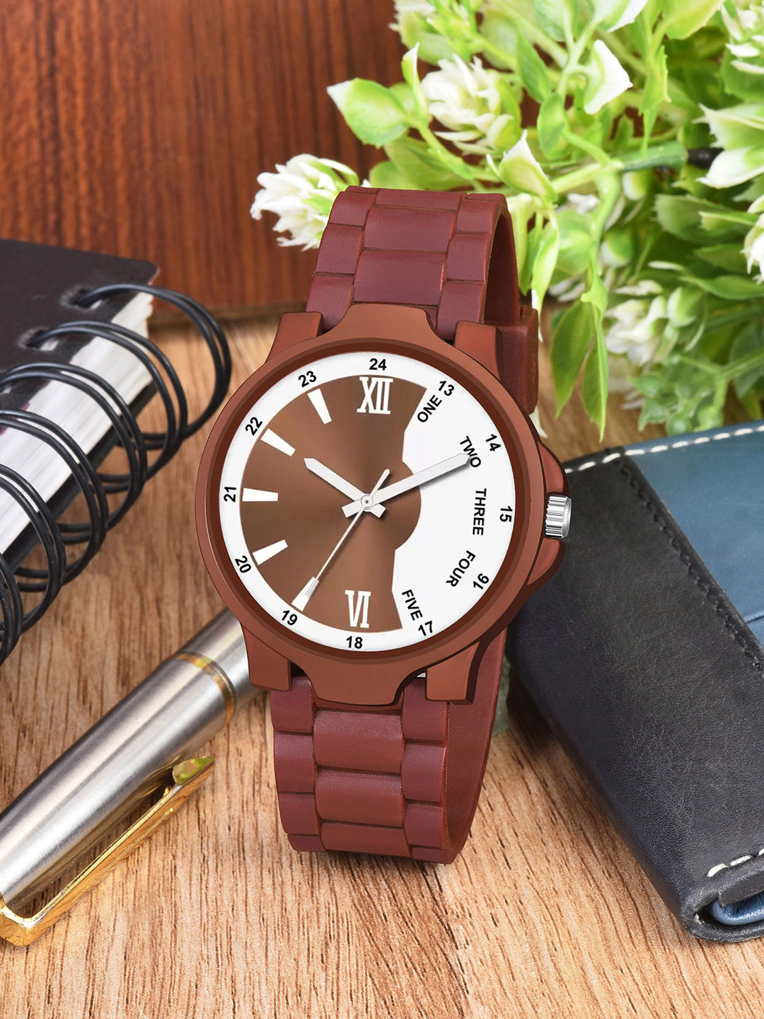 Gopal Shopcart Unisex Textured Analogue Watch - 3Kan 1002BRO New PU