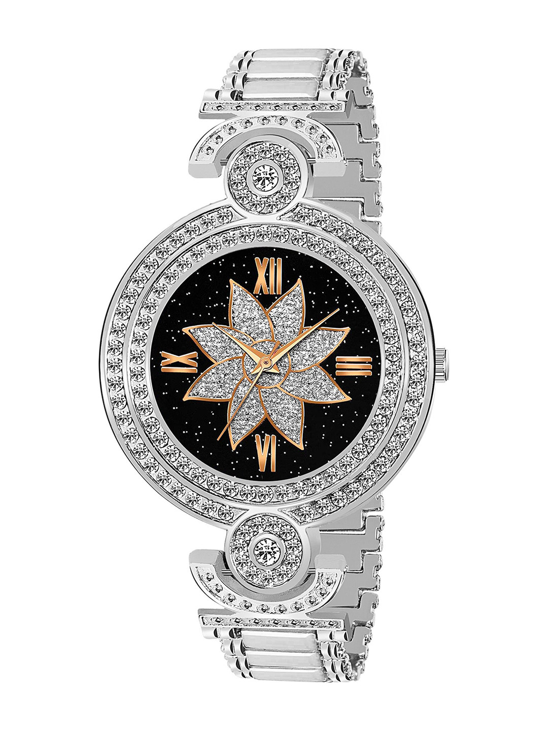 Gopal Shopcart Women Embellished Dial & Bracelet Style Straps Analogue Watch GR_103 Flower