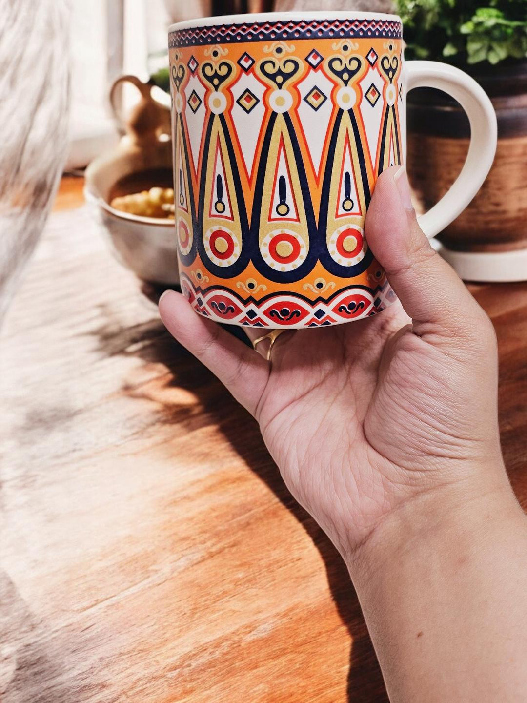 Handpainted Premium Ceramic Coffee MugMulticolour