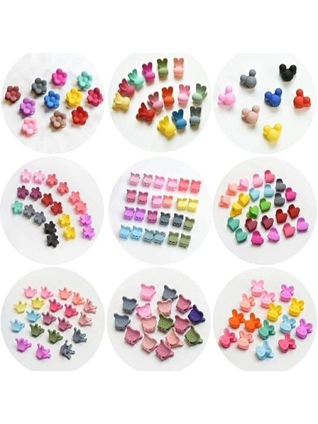 BAESD Girls Pack of 60 Embellished Plastic Claw Clip