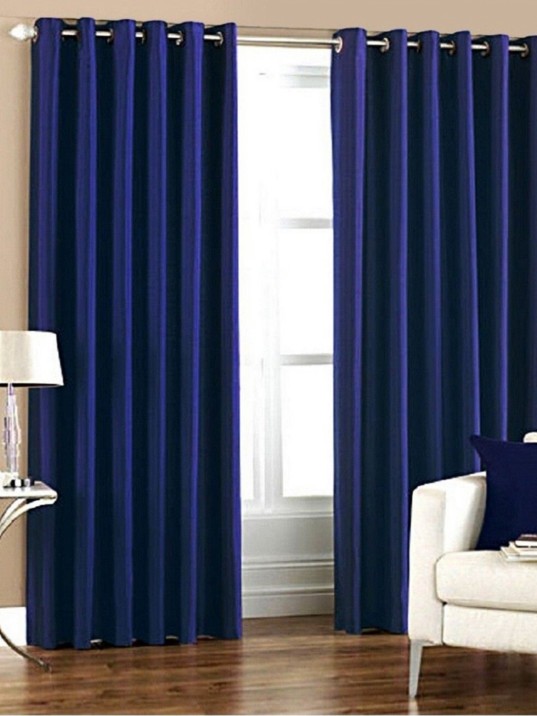 BELLA TRUE Navy Blue 4 Pieces Black Out Window Curtains