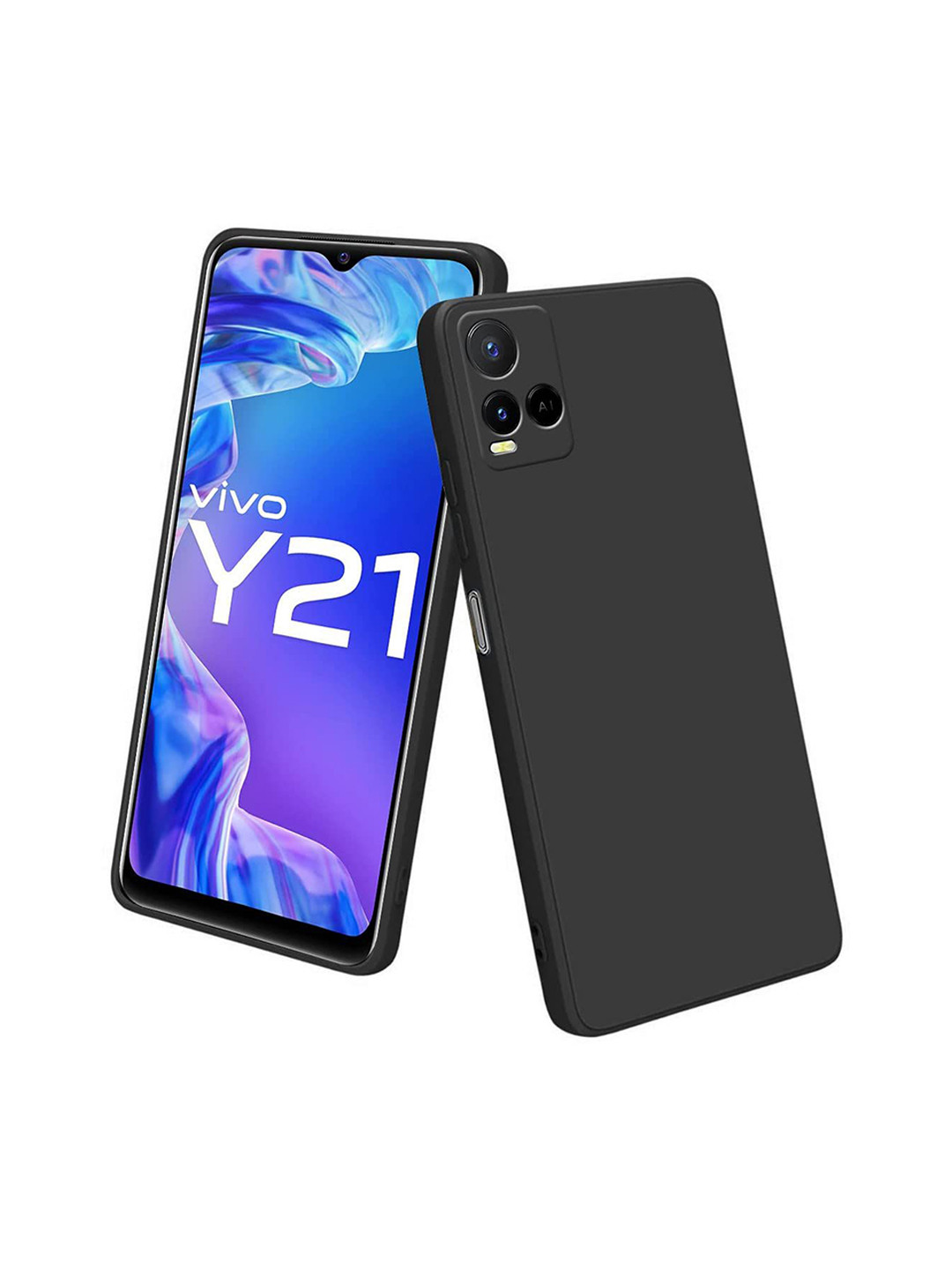 LIRAMARK Solid Printed Vivo Y21 Back Case Mobile Accessories