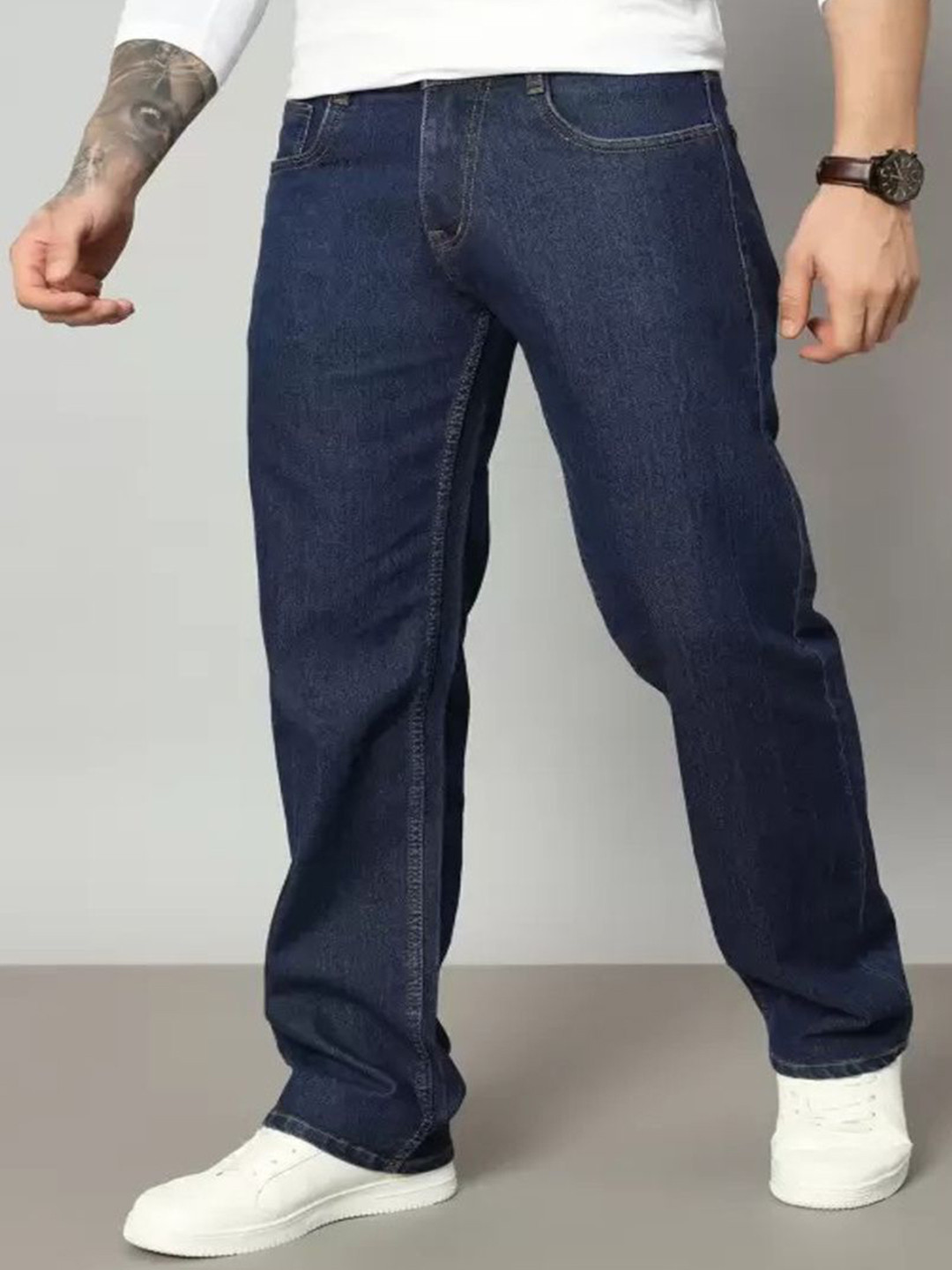 Playfeel Men Jean Mid-Rise Baggy Jeans