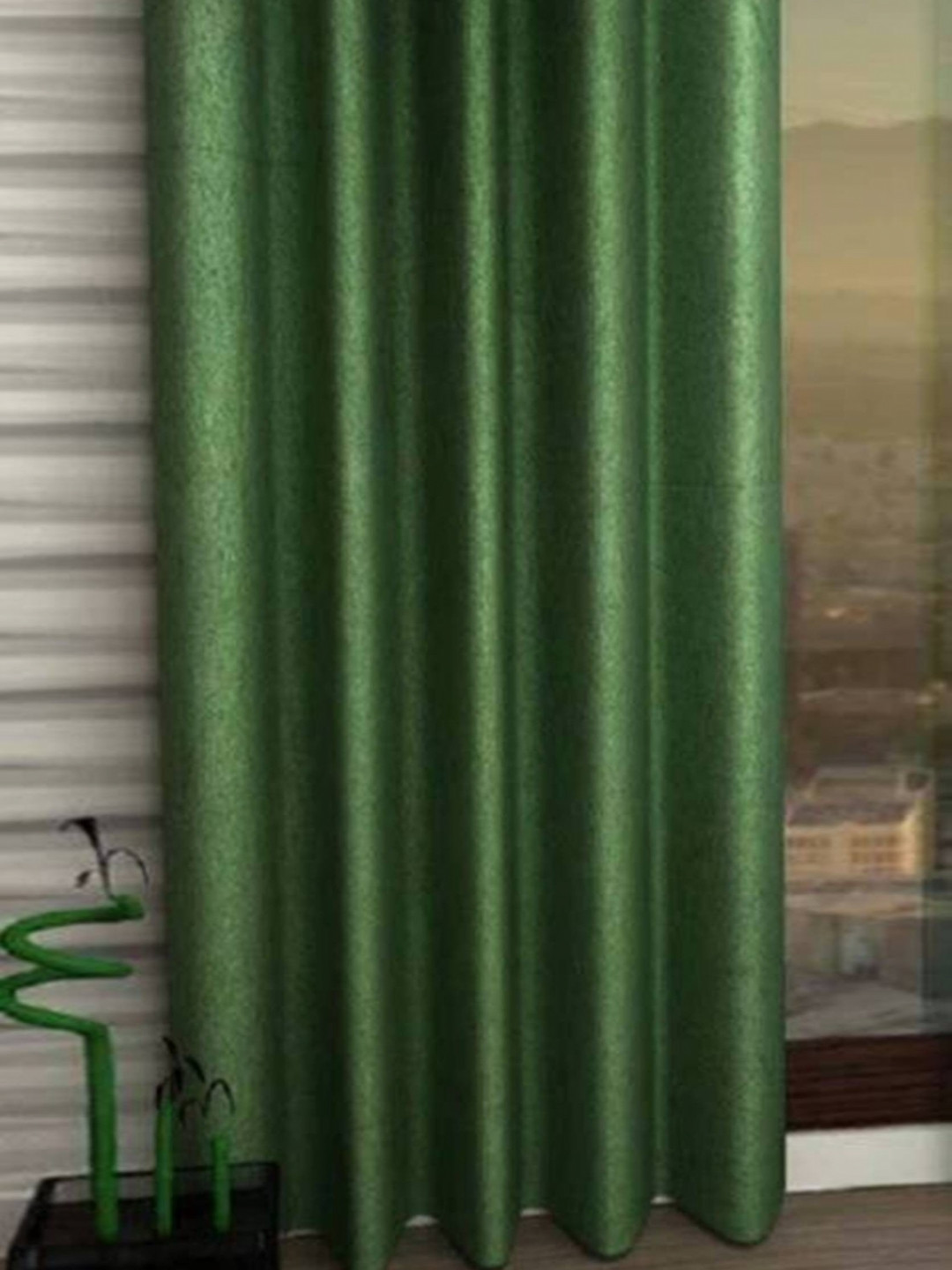 BELLA TRUE Green Regular Window Curtain