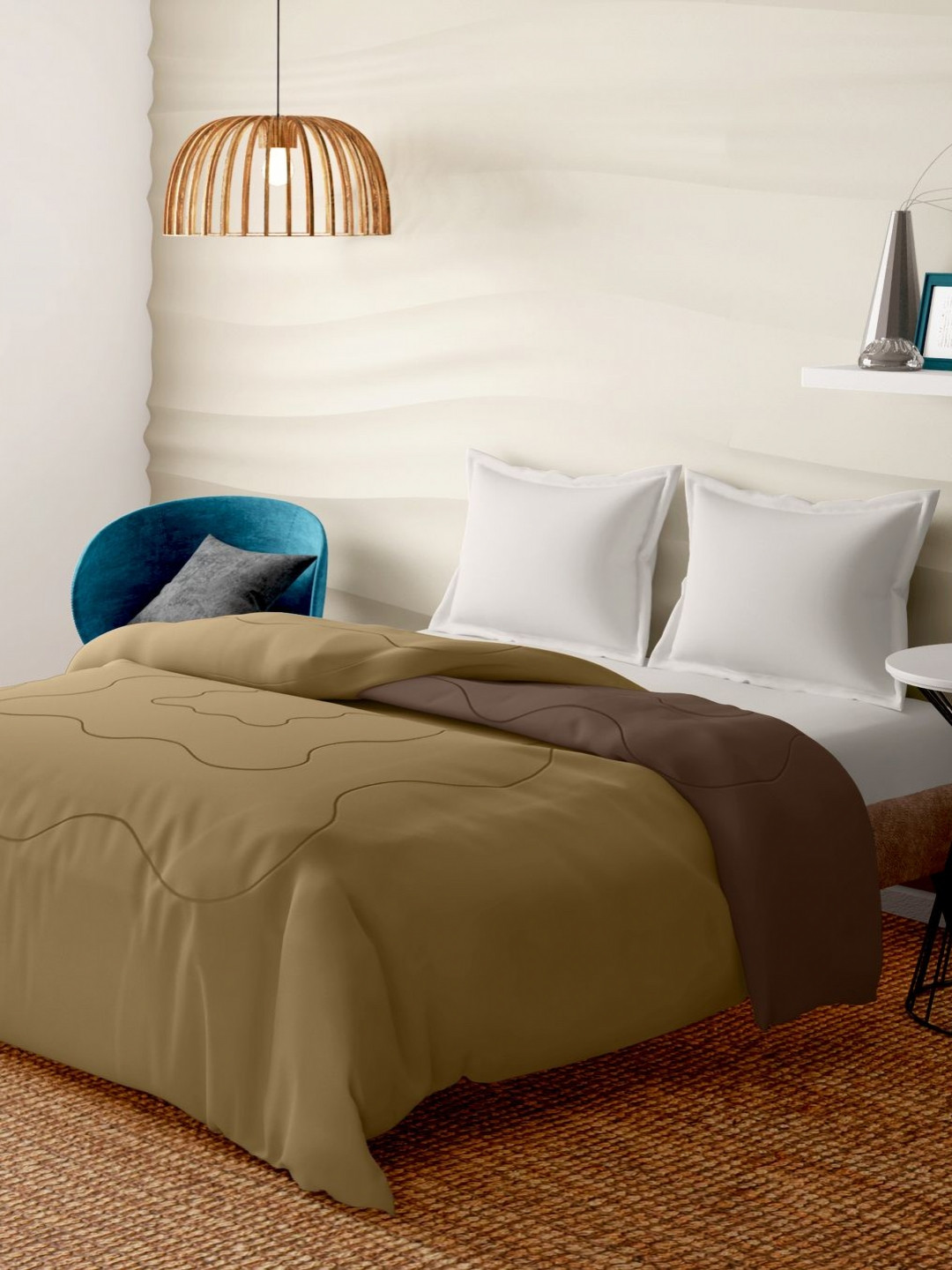 Bichauna Blockbuster Brown Microfiber AC Room 120 GSM Single Bed Comforter