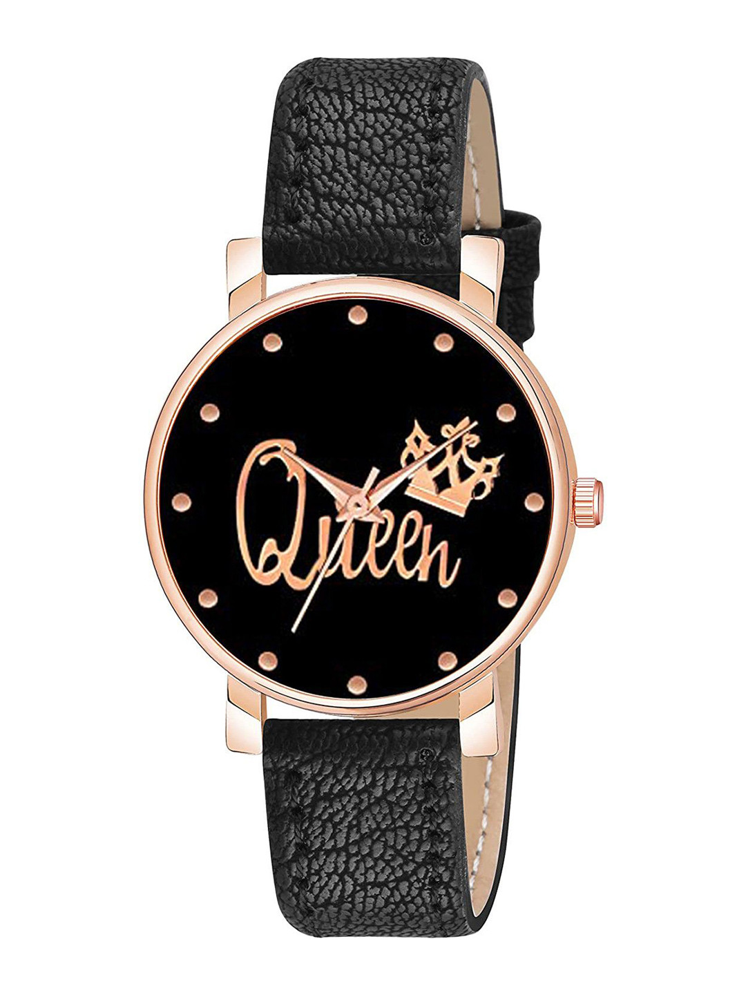 Gopal Shopcart Women Embellished Dial & Straps Analogue Watch C36 Q Black Leather