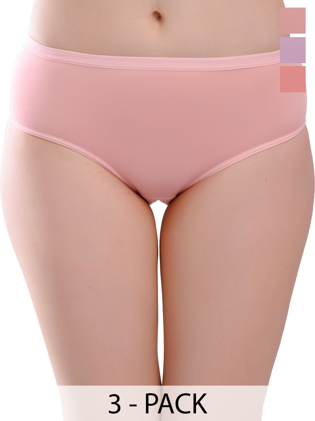 DHANDAI FASHION  Pack Of 3 Hipster Briefs Soft Cotton Panty (DC-M-2)Mlt Pcs-3