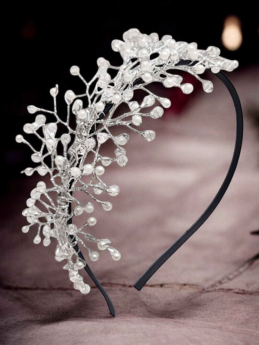 fabula Women Embellished Crystal Bridal Hair Band