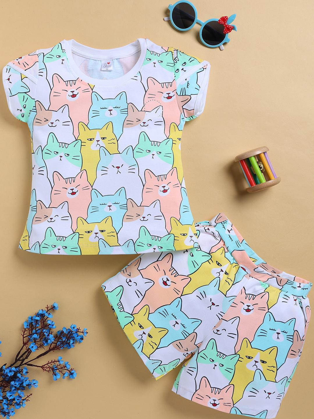 I LOVE MOM Girls Multi Clothing Set