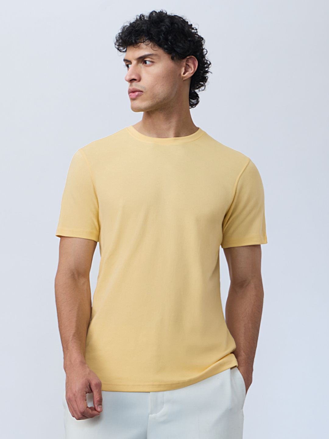 The Souled Store New Dawn Round Neck Pure Supima Cotton T-Shirt