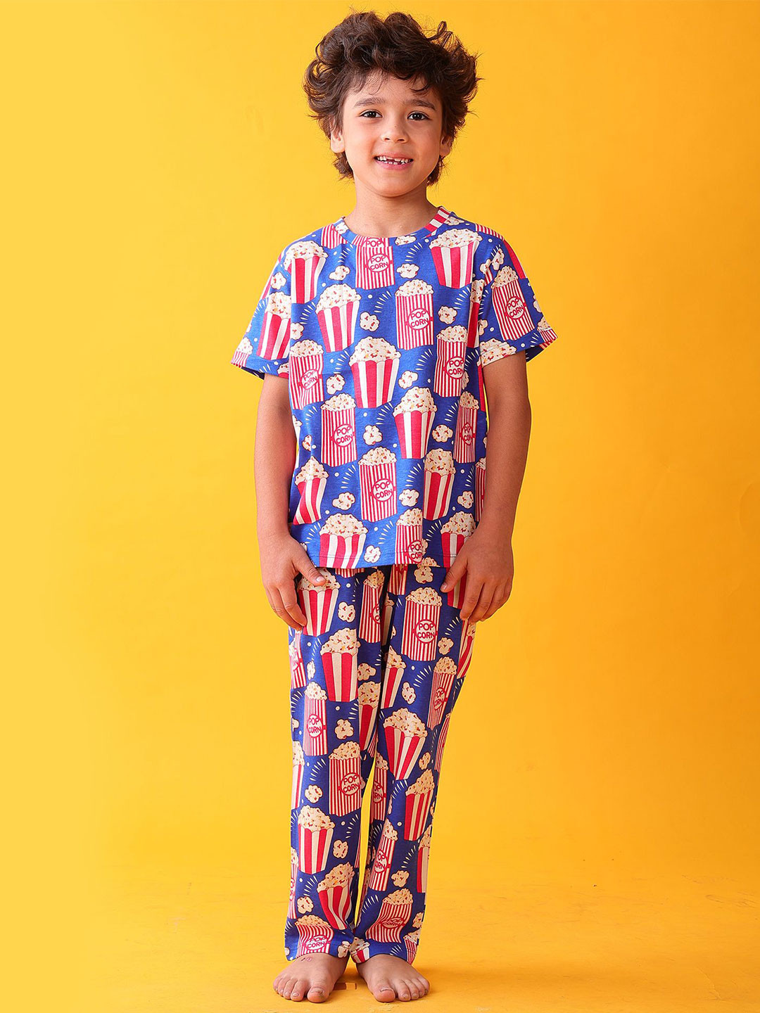 Anthrilo Kids 100% Cotton Conversational Printed Short Sleeve Pyjama Set