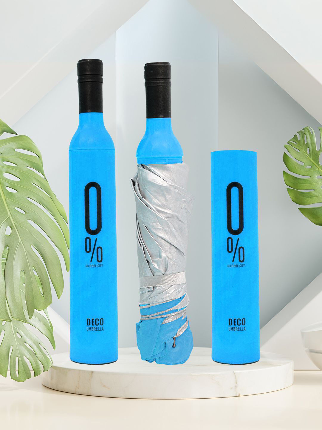 Myntra Elegant Homes Manual Waterproof 3 Fold Compact Bottle Umbrella