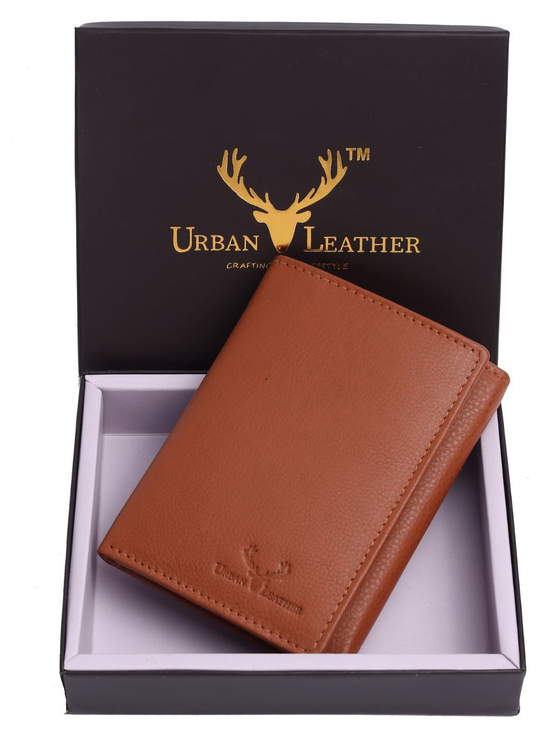 URBAN LEATHER Men Textured Leather Three Fold Wallet