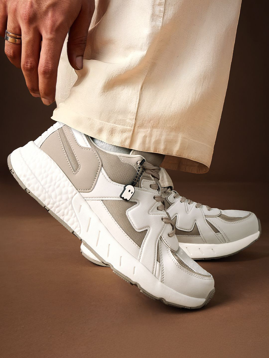 The Souled Store Autumn Men Colourblocked Lace-Up  Sneakers