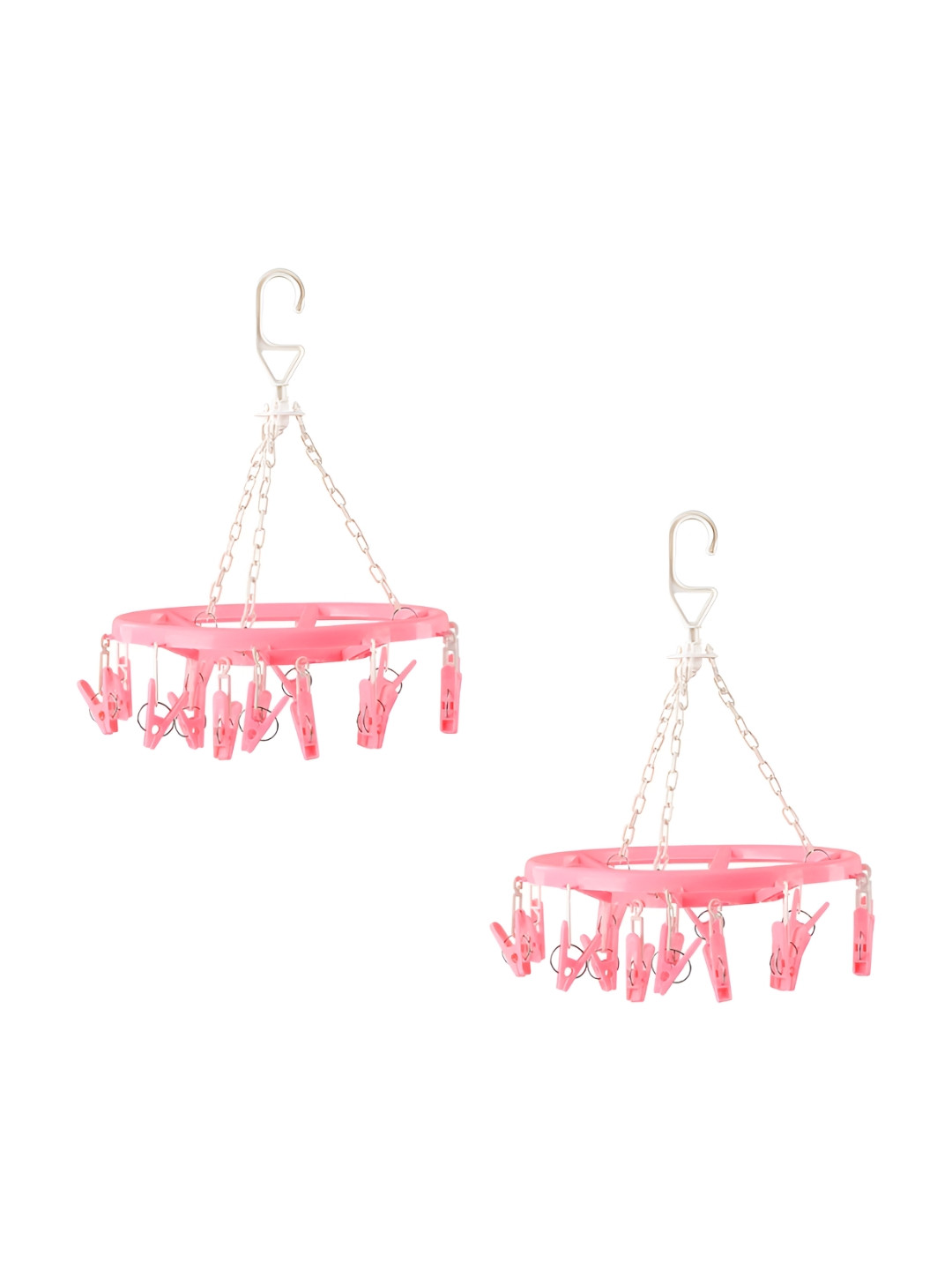 Aura Pack Of 2 Cloth Drying Hanger With 16 clips