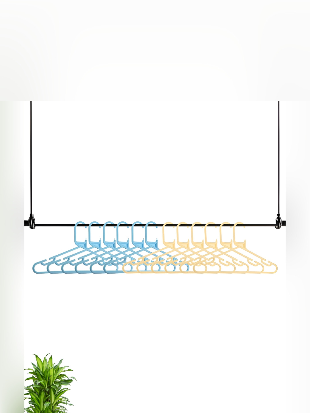 Aura Blue & Cream 12 Pieces European Style Multi-Purpose Clothes Hangers