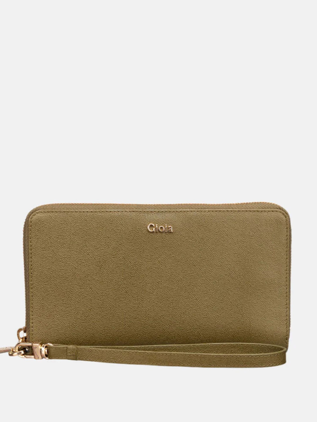 GIOIA Women Olive Leather Bello Travel Wallet with RFID