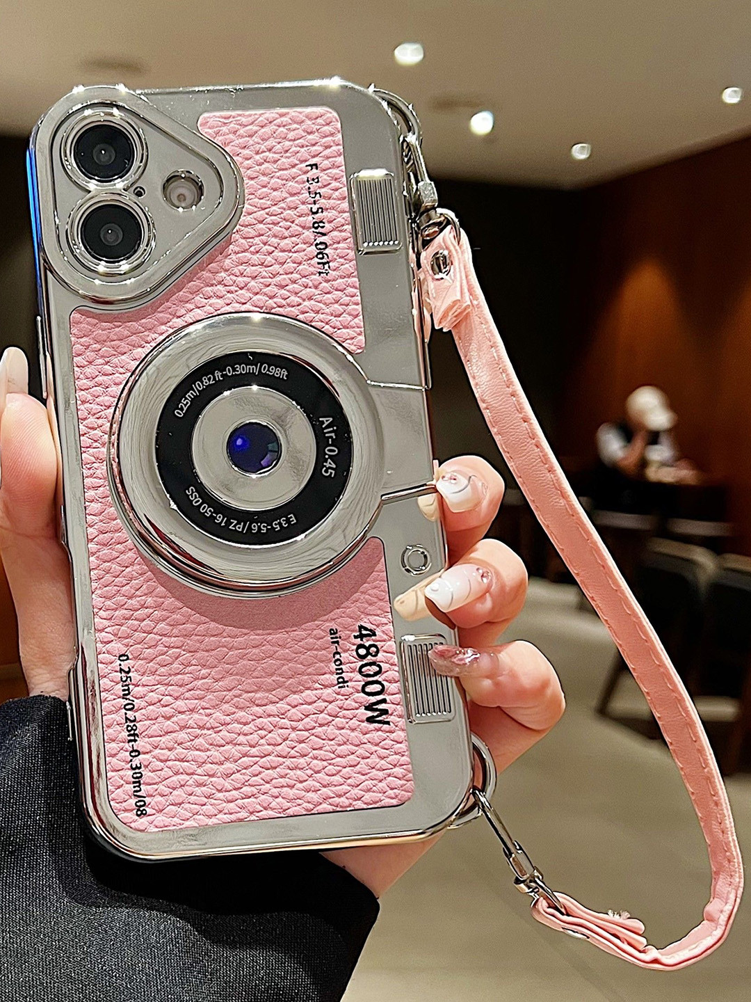 Luxury Kase Textured 3D Lens Design iPhone 16 Retro Vintage Camera Style Back Case