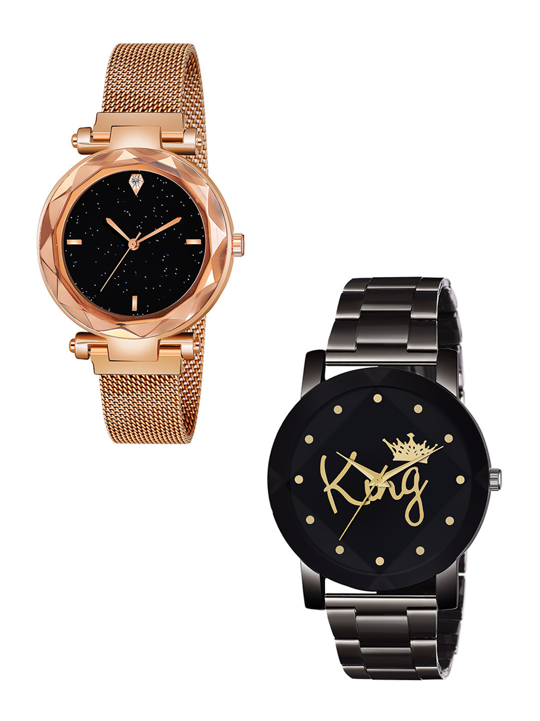 Gopal Shopcart Unisex Pack Of 2 Dial & Bracelet Style Straps Analogue Watch GR_379